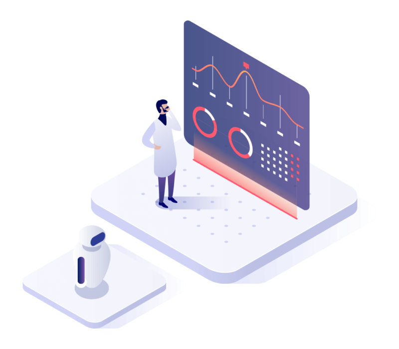 Analysing 4 Graphic - man and robot