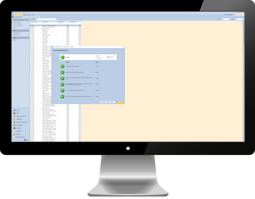 General Ledger - Year End in Monitor General Ledger - Year End in Monitor
